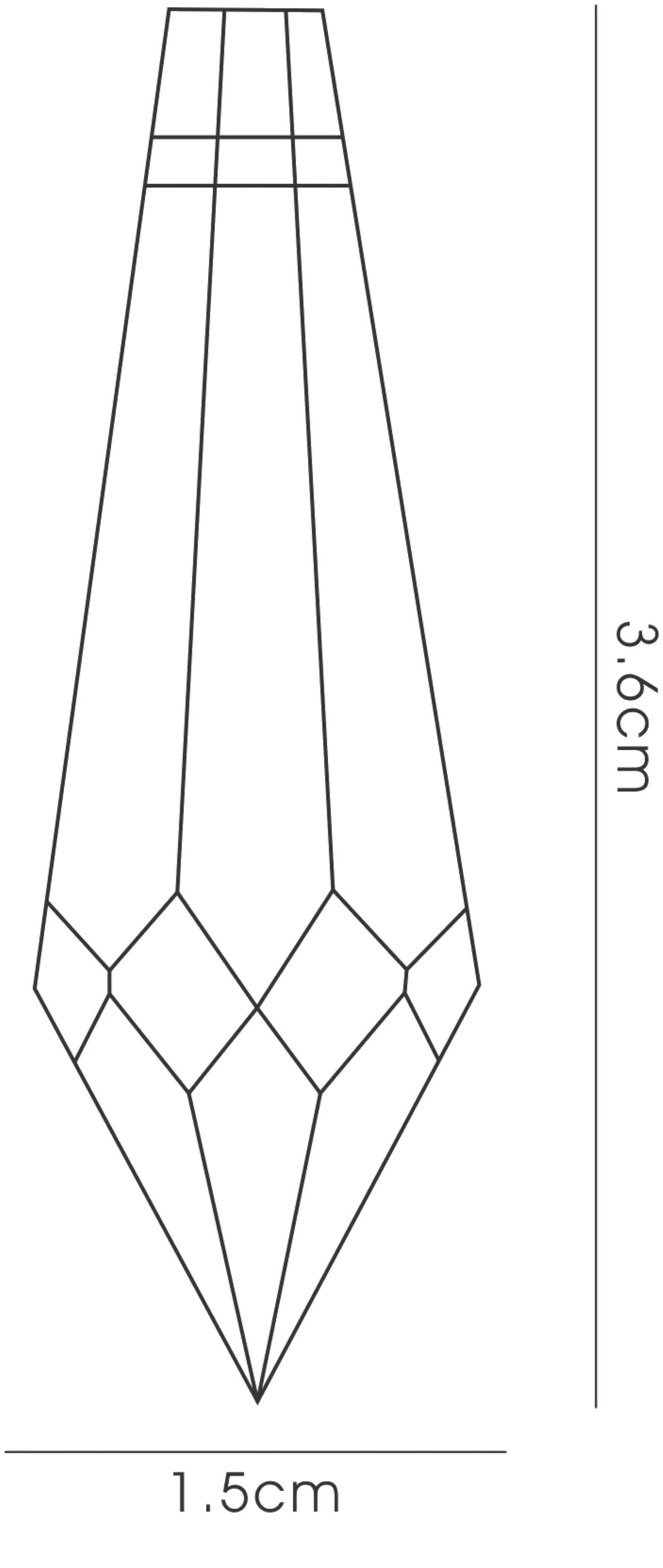 Crystal Drop Without Ring 36mm C70057  Diyas Crystal Droplet